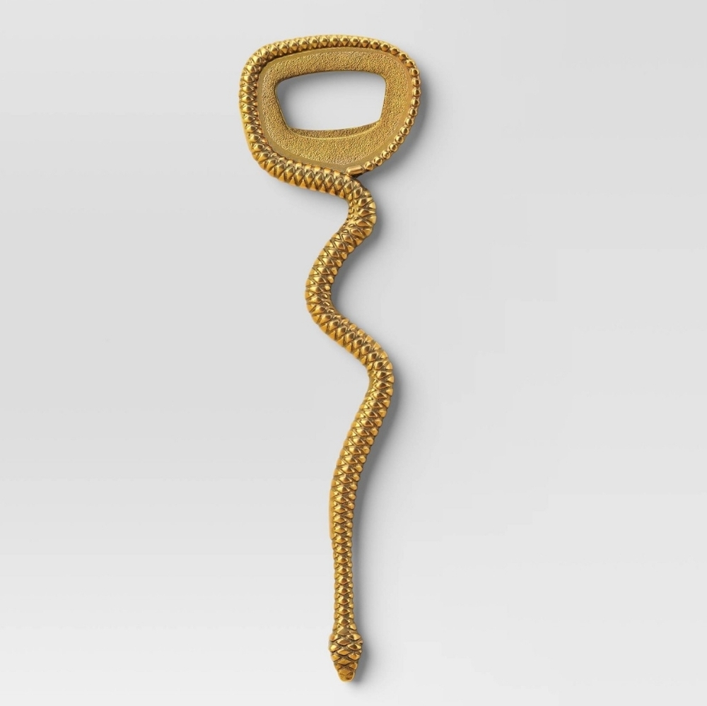 Threshold Metallic Gold Snake Bottle Opener - Threshold